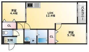 AND TERRACE 羽曳野の物件間取画像